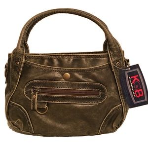 2/$25- 🆕 KGB Vegan MULTI COMPARTMENT Mini Satchel